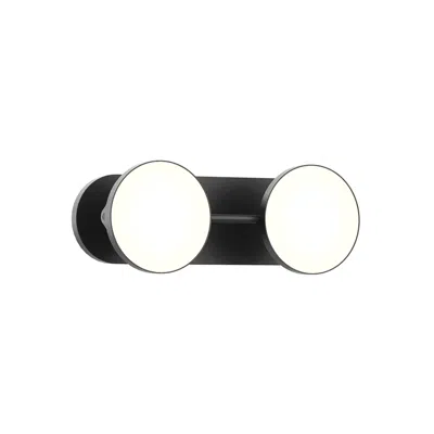 Kuzco Novel 5 1/4" High Black 2-light Led Wall Sconce
