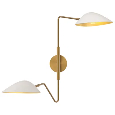 Kuzco Oscar 23 1/2" High Aged Gold 2-light Wall Sconce