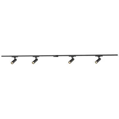 Kuzco Paolo 4 Light (1-in) Black Dimmable 4000k Led Trilo Track Ceiling Kit