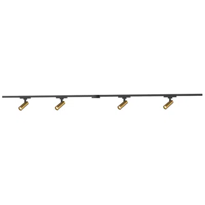 Kuzco Paolo 4 Light (1-in) Brushed Gold Dimmable 3000k Trilo Track Ceiling Kit