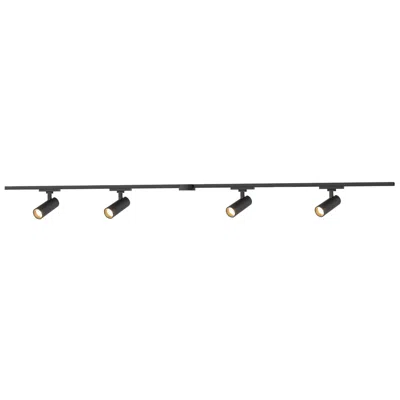 Kuzco Paolo 4 Light (2-in) Black Dimmable 4000k Led Trilo Track Ceiling Kit