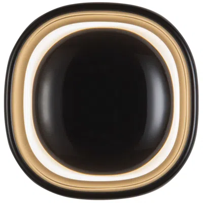 Kuzco Pebble 8-in Glossy Black Dimmable Led Wall Sconce