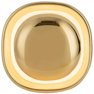 Kuzco Pebble 8-in Metallic Brass Dimmable Led Wall Sconce