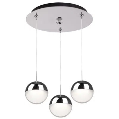 Kuzco Pluto 12-in Chrome 3-light Multi Pendant