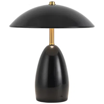 Kuzco Poppy 9-in Black Dimmable Led Table Lamp