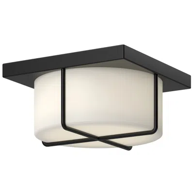 Kuzco Regalo Led 10-in Black/opal Glass Flush Mount