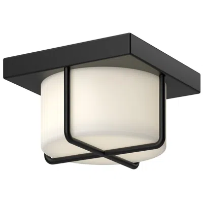 Kuzco Regalo Led 7-in Black/opal Glass Flush Mount