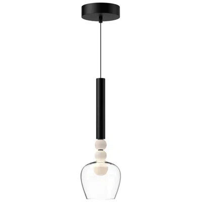 Kuzco Rise Led 6-in Black/clear Pendant