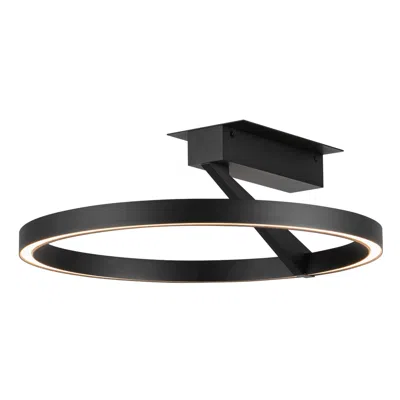 Kuzco Roda Led 16-in Black Semi-flush Mount