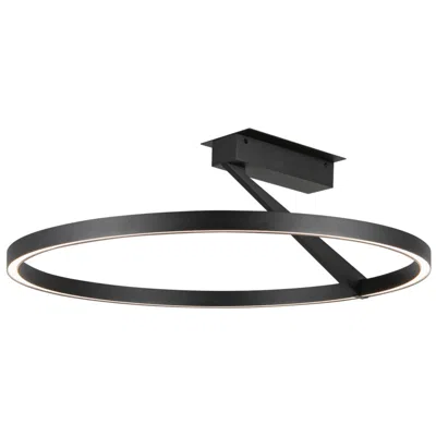 Kuzco Roda Led 24-in Black Semi-flush Mount