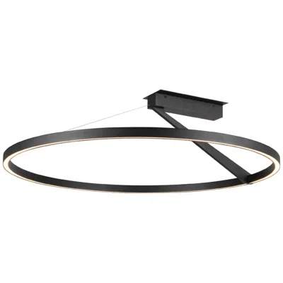 Kuzco Roda Led 31-in Black Semi-flush Mount