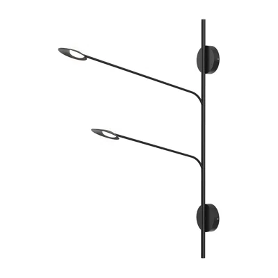 Kuzco Rotaire Led 2 Head Black Wall Sconce
