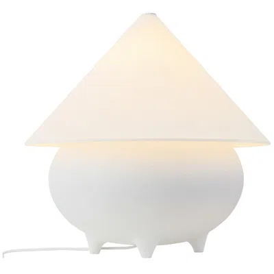 Kuzco Rowan 17-in Antique White Table Lamp With White Linen Shade