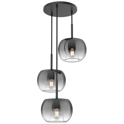 Kuzco Samar E26 14-in Black/smoked Chandelier