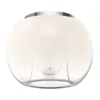 Kuzco Samar E26 8-in Chrome/opal Glass Flush Mount
