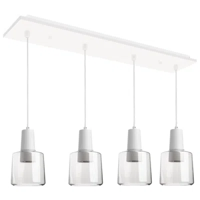 Kuzco Samson 28-in White/clear Glass 4-light Multi Pendant