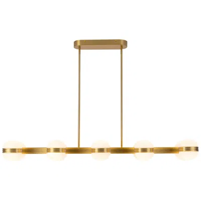 Kuzco Selene 4-ft Brushed Gold Dimmable Led Linear Pendant