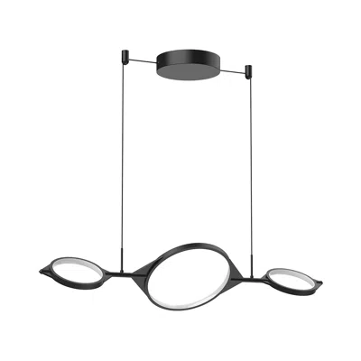 Kuzco Serif Led 34-in Black Linear Pendant