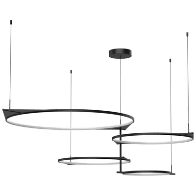 Kuzco Serif Led 36-in Black Multi-pendant