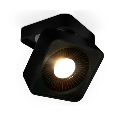 Kuzco Solo Led 4-in Black Flush Mount
