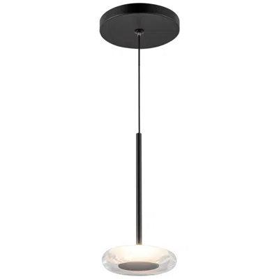 Kuzco Stephord Led 4-in Black/clear Glass Pendant