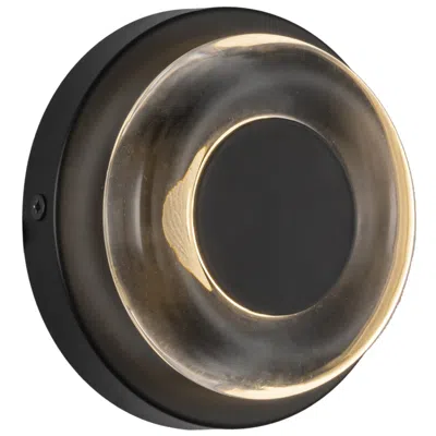Kuzco Stephord Led 4-in Black/clear Glass Wall Sconce
