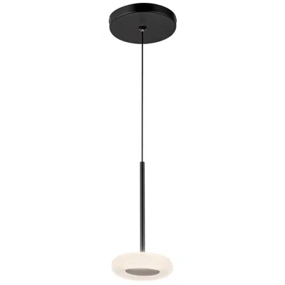 Kuzco Stephord Led 4-in Black/frosted Glass Pendant