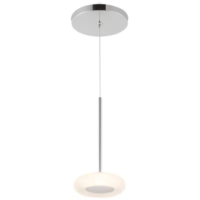 Kuzco Stephord Led 4-in Chrome/frosted Glass Pendant