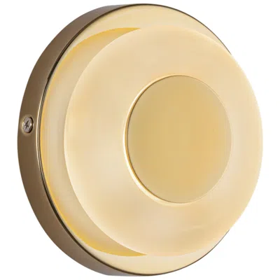 Kuzco Stephord Led 4-in Metallic Brass/frosted Glass Wall Sconce