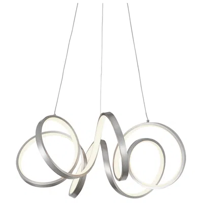Kuzco Synergy Led 24-in Antique Silver Led Chandeliers