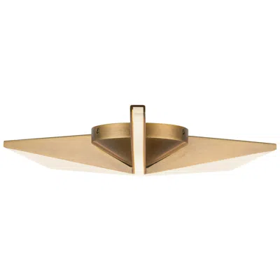 Kuzco Tachi Led 18-in Vintage Brass Flush Mount
