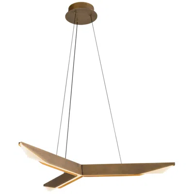 Kuzco Tachi Led 31-in Vintage Brass Pendant