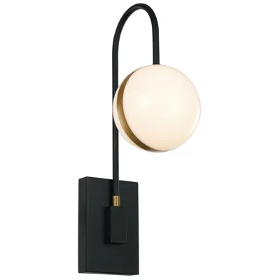 Kuzco Tagliato 20"h Matte Black And Brushed Gold Led Wall Sconce