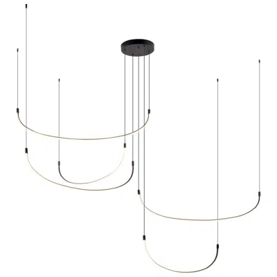 Kuzco Talis Led 90-in Black Multi-pendant