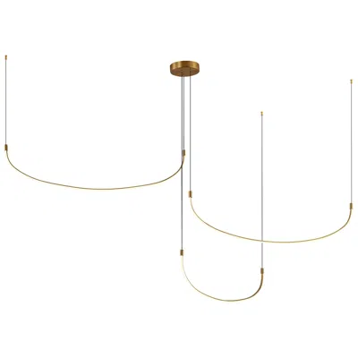 Kuzco Talis Led 90-in Brushed Gold Multi-pendant