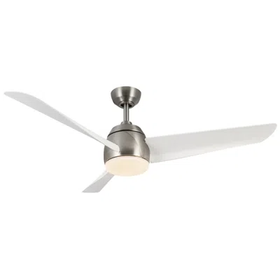 Kuzco Thalia Led 54-in Brushed Nickel/matte White Ceiling Fan