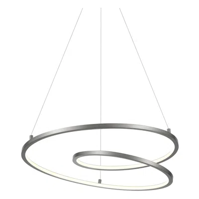 Kuzco Twist Led 19-in Antique Silver Pendant