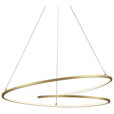 Kuzco Twist Led 32-in Antique Brass Pendant