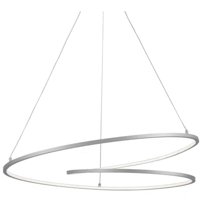 Kuzco Twist Led 32-in Antique Silver Pendant