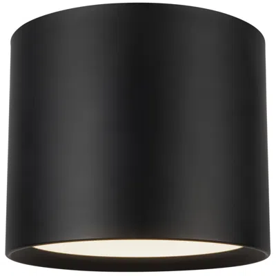 Kuzco Uma 12-in Black Dimmable Led Semi-flush Mount