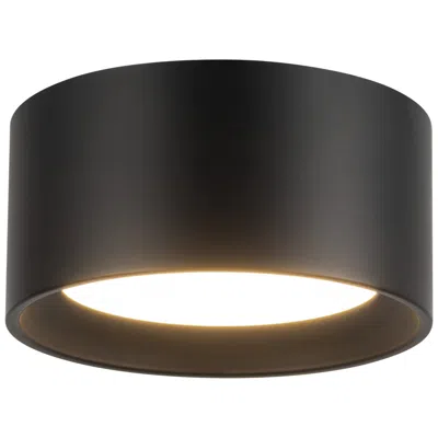 Kuzco Uma 7-in (3-in Height) Black Dimmable Led Semi-flush Mount