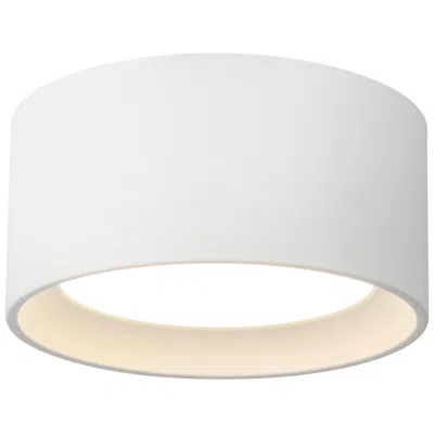 Kuzco Uma 7-in (3-in Height) White Dimmable Led Semi-flush Mount