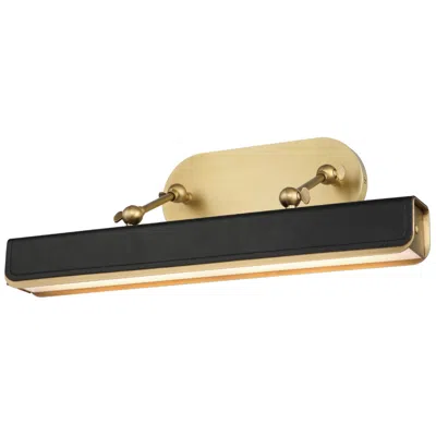 Kuzco Valise 19 3/4" Wide Brass Tuxedo Leather Led Picture Light