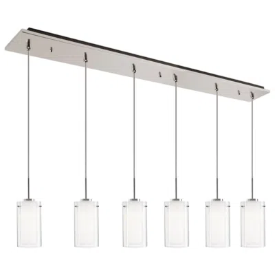Kuzco Verona 42-in Brushed Nickel 6-light Multi Pendant