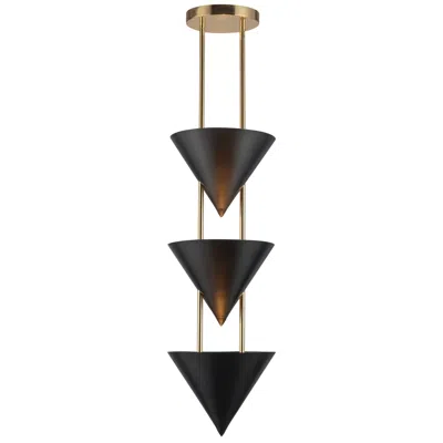 Kuzco Versus 28-in  Urban Bronze 3 Light Pendant