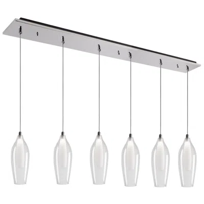 Kuzco Victoria 42-in Chrome 6-light Multi Pendant In Gray