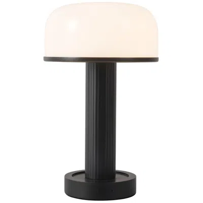 Kuzco Vienna 9-in Urban Bronze Dimmable Led Table Lamp With Glossy Opal Glass In Black