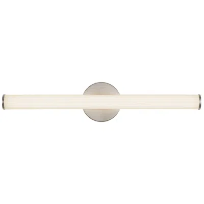 Kuzco Vire 24-in Brushed Nickel Led Wall/vanity Light With Ribbed Opal Diffuser