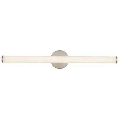 Kuzco Vire 30-in Brushed Nickel Led Wall/vanity Light With Ribbed Opal Diffuser