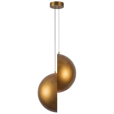 Kuzco Void 24-in Vintage Brass Dimmable Led Pendant
